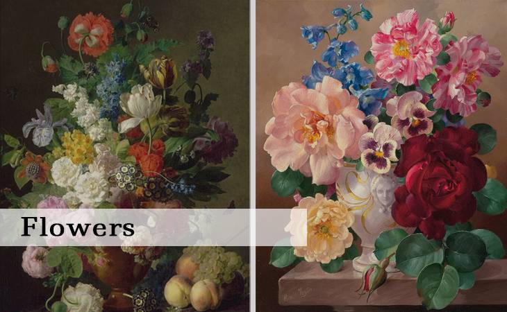 Paintings Number Paint Flowers  Painting Number Adults Flowers