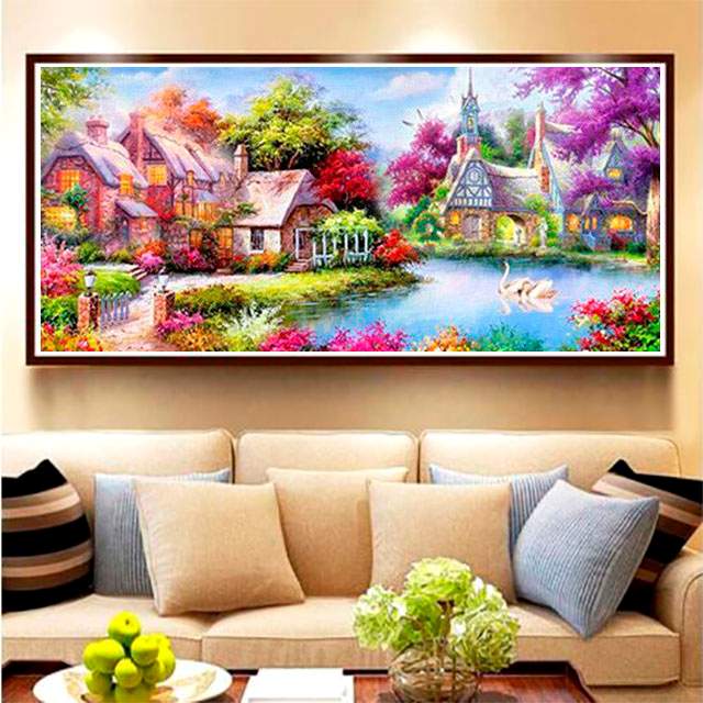 English Country | Extra Large Canvas Paint by Numbers