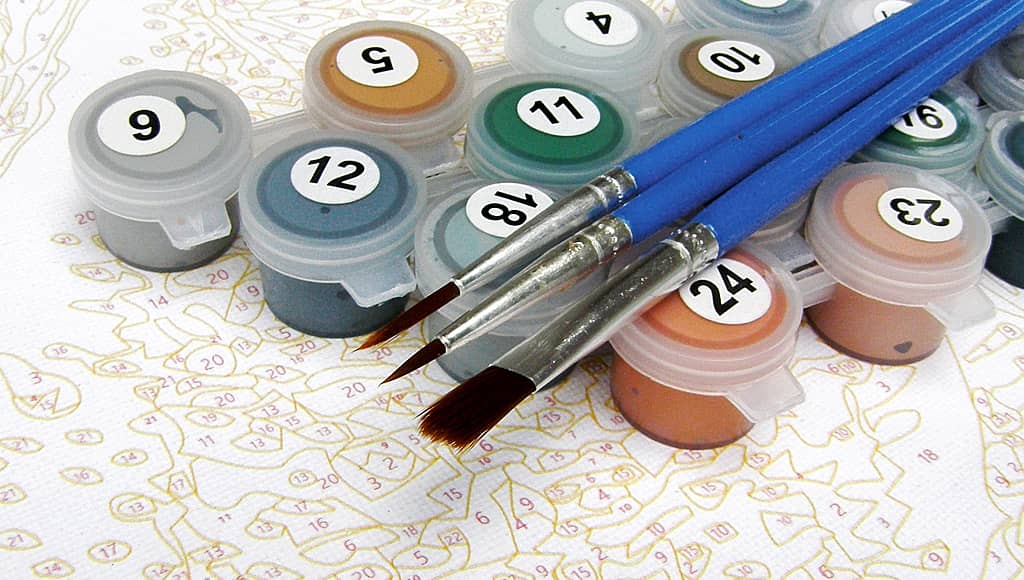 A Typical Paint by Numbers Kit