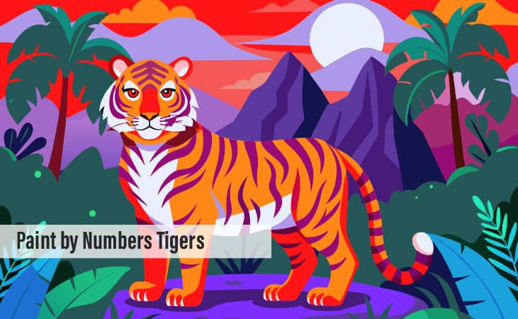 Paint by Numbers Tigers