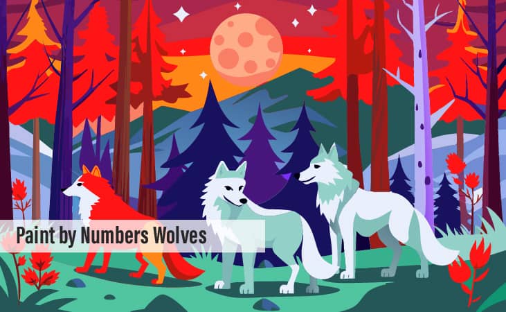 Paint by Numbers Wolves