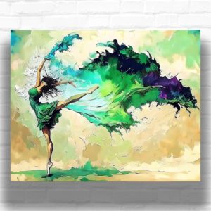 Abstract Ballerina - Ballet Dancer Paint by Numbers