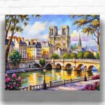 Afternoon by the River Seine - Paint by Numbers Paris Scene