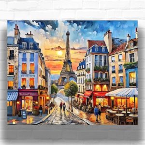 An Evening in Paris - Paint by Number Cityscapes