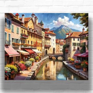 Annecy Embankment - France Paint by Numbers