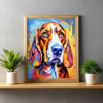 Basset Hound Colorful Dog - Paint by Number Kit