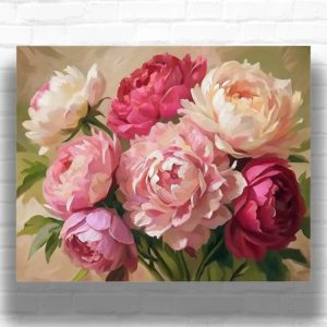 Beautiful Peonies - Flowers Paint by Numbers