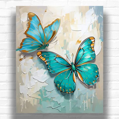 Blue Butterflies - Paint By Numbers Butterflies