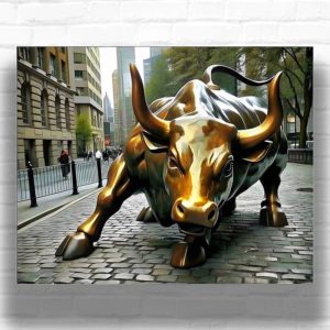 Charging Bull in New York - New York City Paint by Number