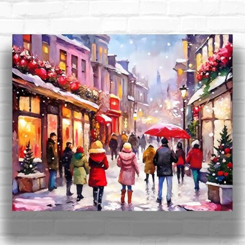 Christmas Eve in New York - Christmas Paint by Number Kits