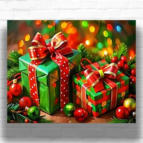 Christmas Gifts - Christmas Scene Paint by Numbers