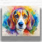 Colorful Beagle - Dog Paint by Number Kit