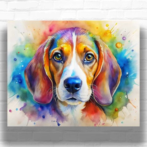 Colorful Beagle - Dog Paint by Number Kit