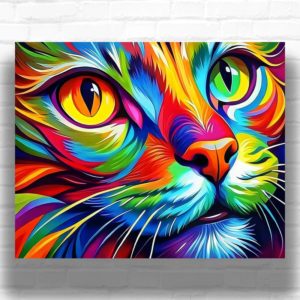 Colorful Cat Paint by Number