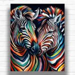 Colorful Zebras - Paint by Numbers Zebra