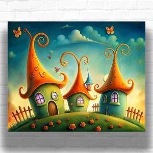 Dream House - Paint by Numbers Cartoon