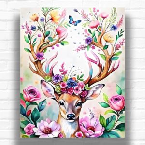 Fairy Forest Deer - Paint by Numbers Deer