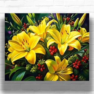 Golden Lily - Paint by Number Flowers