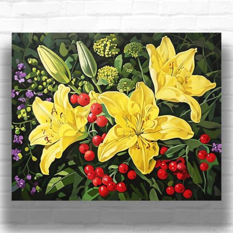 Golden Lily - Paint by Number Flowers