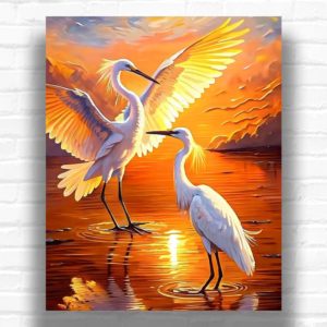 Herons at Sunset - Paint By Numbers Kit