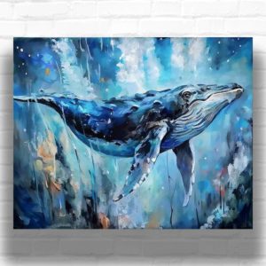 Humpback Whale in Sea - Paint by Numbers Whale