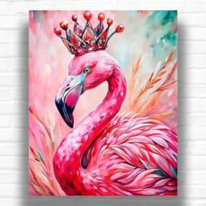 King Flamingo - Paint By Number Kit