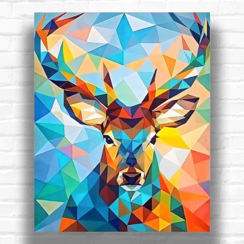 Mosaic Deer - Paint by Number Kit