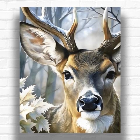 Red Deer Head - Deer Paint by Number Kit