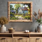 Rustic Wooden Houses - Landscape Paint by Numbers