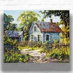 Rustic Wooden Houses - Paint by Number Kit