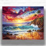 Sea Surf - Beach Sunset Paint by Numbers