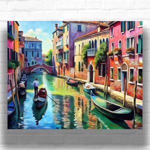 Sunny Day in Venice Italy - City Paint by Numbers