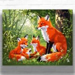 The Fox Family - Fox Paint by Numbers