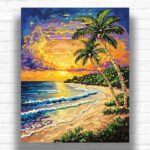 Tropical Beach Sunset - Paint by Numbers Kit