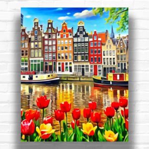 Tulips in Amsterdam - Cities Paint by Numbers