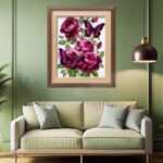 Wine Roses and Butterflies - Butterfly Paint by Number Kits