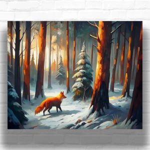 Winter Fox - Fox Paint by Numbers for Adults