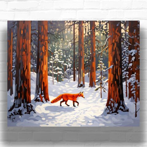 Winter Fox - Fox Paint by Numbers for Adults