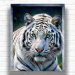 3D White Tiger - Paint by Numbers Kit