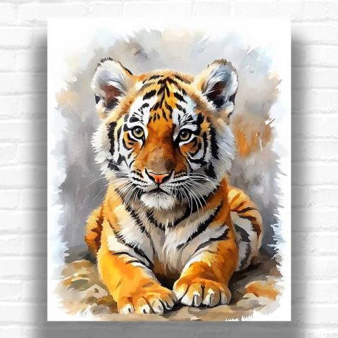 Baby Tiger Cub - Paint by Numbers Tiger