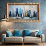 Blue Abstract Sailing Boats - Large Paint by Numbers