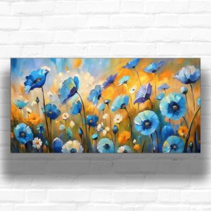 Blue Poppies Painting - Extra Large Paint by Numbers