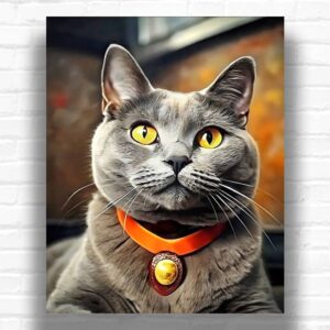 British Blue Cat - Paint by Numbers Cat