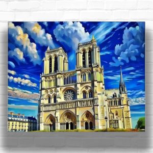 Cathedral Notre Dame de Paris - Paint by Numbers Kit