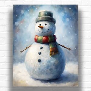 Christmas Snowman - Snowman Paint by Number