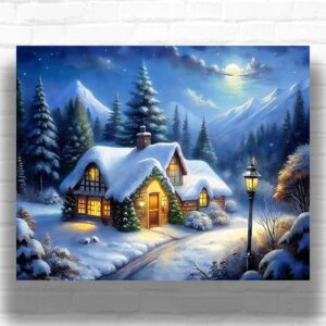 Christmas in Mountains - Paint by Number Kits Christmas