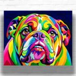 Colorful Bulldog - Easy Paint by Numbers