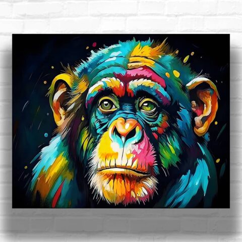 Colorful Chimp - Paint by Numbers Kit