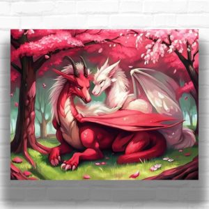 Dragons Love - Anime Paint by Number Kits