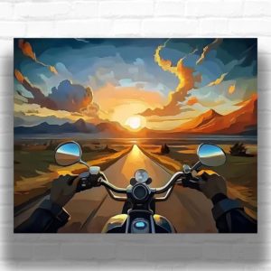 Endless Motorcycle Journey - Motorcycle Paint by Numbers